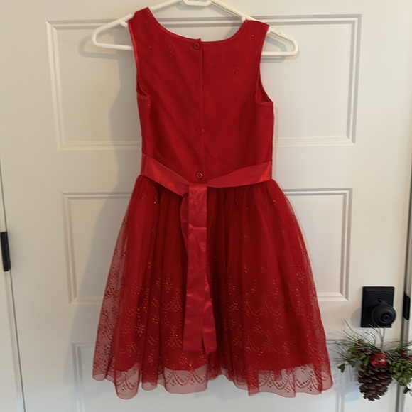 Girls beautiful Red Christmas Dress- 10 - Picture 5 of 6